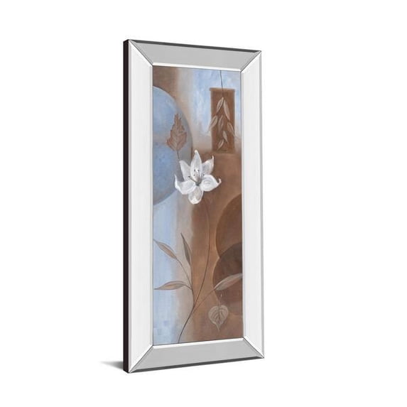 Classy Art 1050MF 18 x 42 in. White Flower II Mirror Framed Print Wall Art