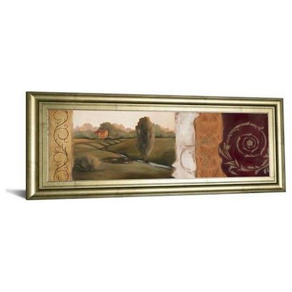 Classy Art 1095 18 x 42 in. Tuscan Scene II Framed Print Wall Art