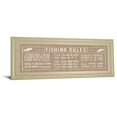 thumbnail image 1 of Classy Art 1682 18 x 42 in. Fishing Rules by The Vintage Collection Framed Panel Print Wall Art, 1 of 5