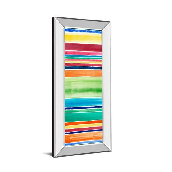 Classy Art 1724MF 18 x 42 in. Cabana Panel I by Regina Moore Mirror Framed Print Wall Art