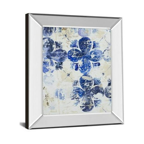 Classy Art 8487MF 22 x 26 in. Blue Quatrefoil I by Patricia Pinto Mirror Framed Print Wall Art