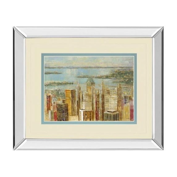 Classy Art DM5730MF 34 x 40 in. Cityscape by Longo Mirror Framed Print Wall Art