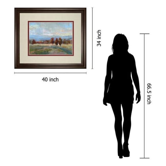 Classy Art DM5820 34 x 40 in. River Run by Louis Bourne Framed Print Wall Art