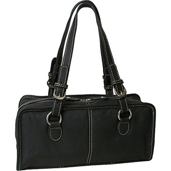 Classy Belt Stitched Leather Satchel
