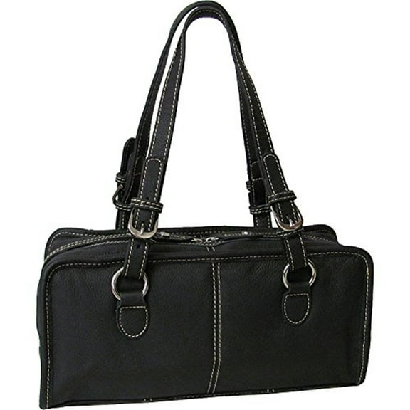 Classy Belt Stitched Leather Satchel