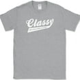 thumbnail image 1 of Classy But I still Cuss A Little T-Shirt Funny Swearing Humor Text Tee - Heather Grey, L, 1 of 1
