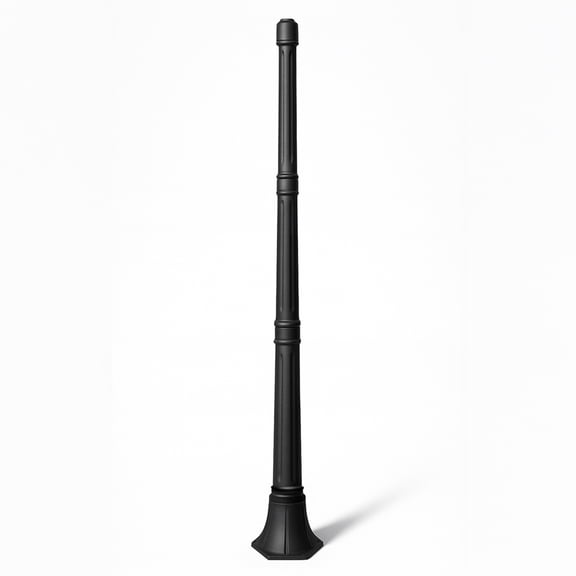 Classy Caps Aluminum Lamp Post Base - Black