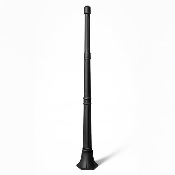 Classy Caps 63-inch Aluminum Lamp Post Base - Black