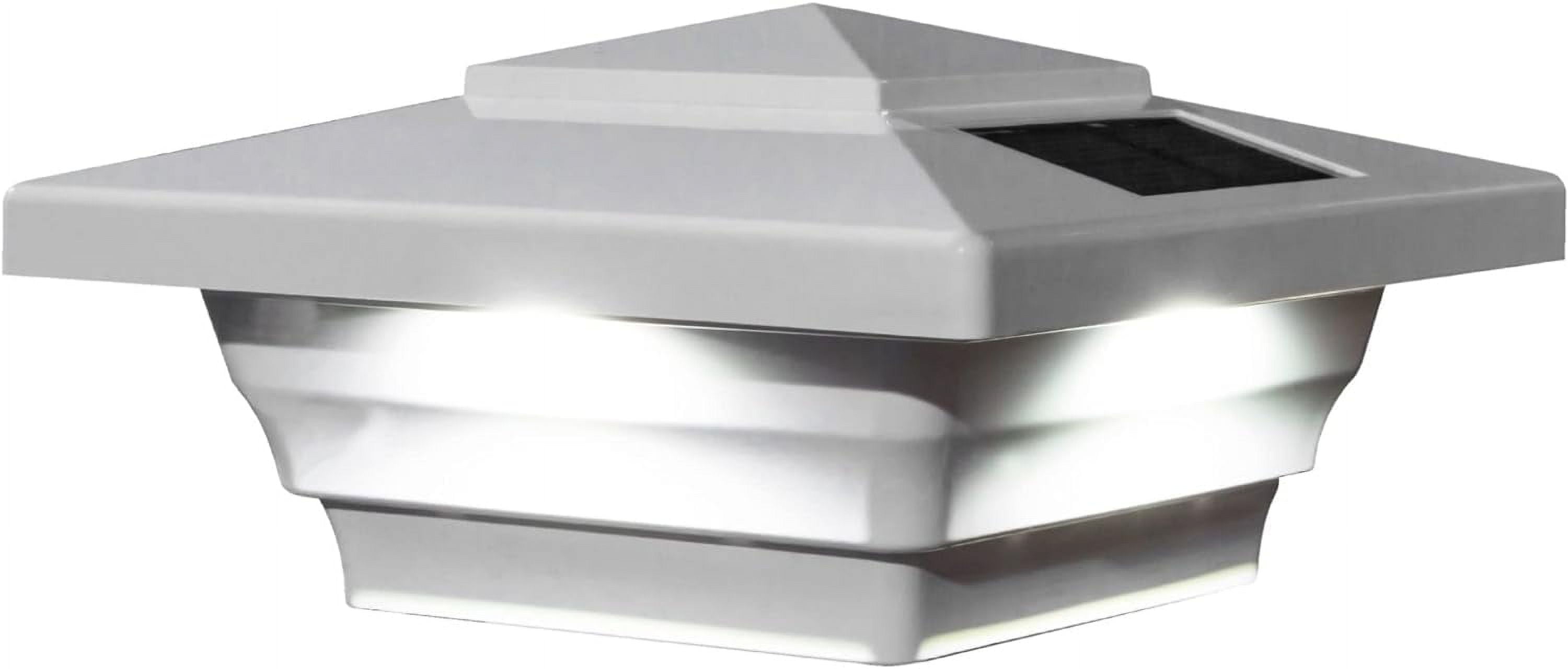 Classy Caps SL4400 PVC Windsor Solar Post Cap, 4" x 4", White