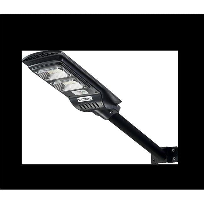 Black Metal Solar Powered LED Lamp Post with Motion Sensor