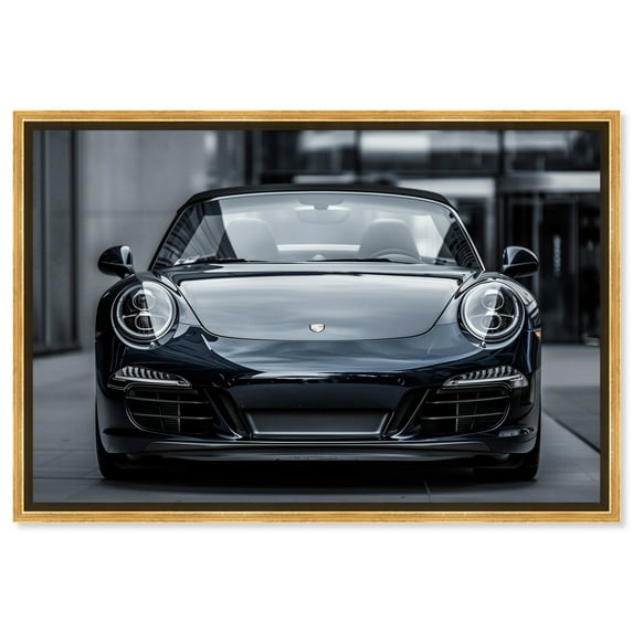 Classy Car Canvas Wall Art by Notoriart, Gold Floater Frame, 16.5" x 11.5"