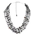 thumbnail image 1 of Classy Cascades of Freshwater Natural Black Pearls Necklace, 1 of 3