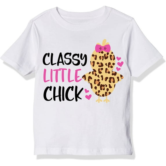 Classy Chick Easter Shirt T-Shirt For Little and Big Boys/Girls Size 6-7