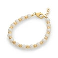 thumbnail image 1 of Classy Child/Baby Bracelet With Austrian Iridescent White Pearls, 14kt Gold Filled Beads  (B2121-W/P), 1 of 3