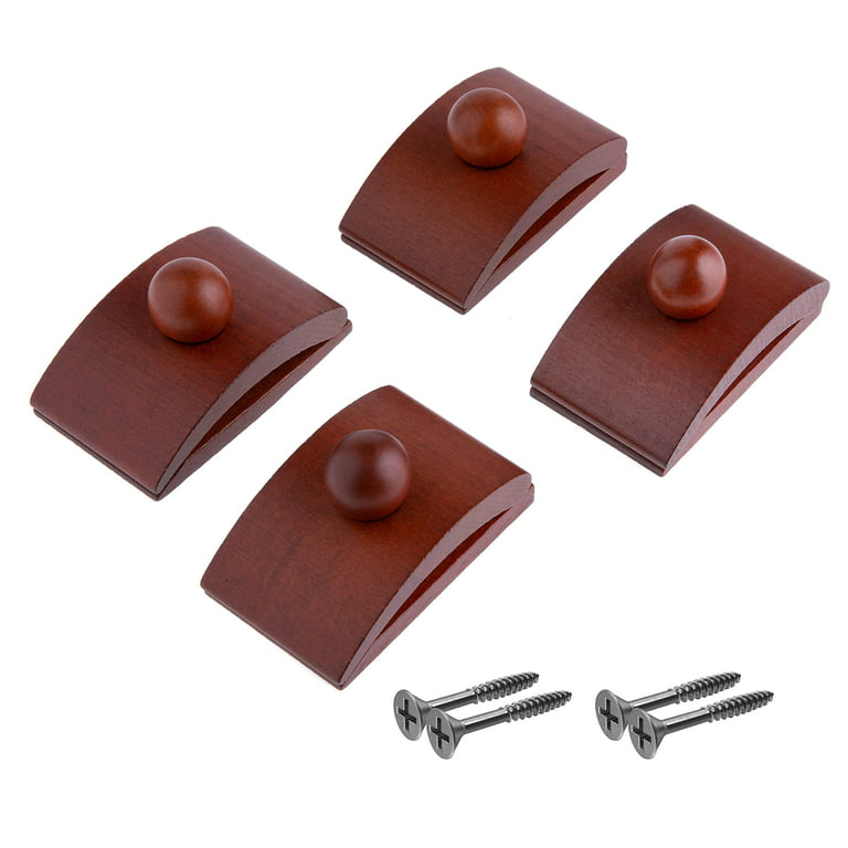 Classy Clamps Wooden Quilt Hangers 4 Large Clips (dark) and Screws for Wall