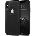thumbnail image 1 of Classy Design Luxury Leather Phone Case for iPhone Xs Max Non-Slip Grip Full Body Ultra Slim Protective Case 6.5 Inch (Black), 1 of 12