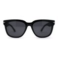 thumbnail image 1 of Classy Designer Horn Rim Hipster Plastic Fashion Sunglasses All Black, 1 of 4