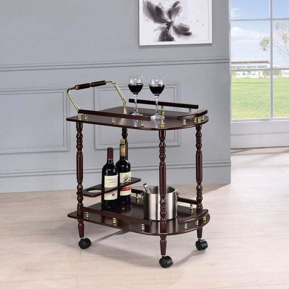 Classy Dining Room Serving Cart In And Brass With Storage Options Elegant Ample Snack