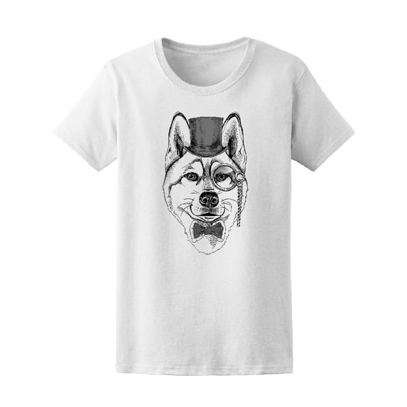 Classy Elegant Siberian Husky T-Shirt Women -Image by Shutterstock, Female Large