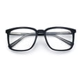 thumbnail image 1 of Classy Elegant Studious Urban Horn Rim Blue Light Filtering Glasses [Black], 1 of 8