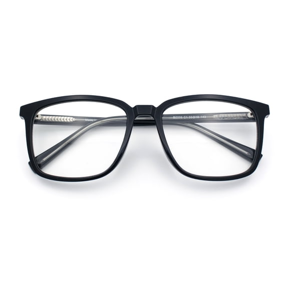 Classy Elegant Studious Urban Horn Rim Blue Light Filtering Glasses [Black]