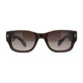 thumbnail image 1 of Classy Gentlemans Narrow Rectangle Thick Plastic Arm Sunglasses All Brown, 1 of 4