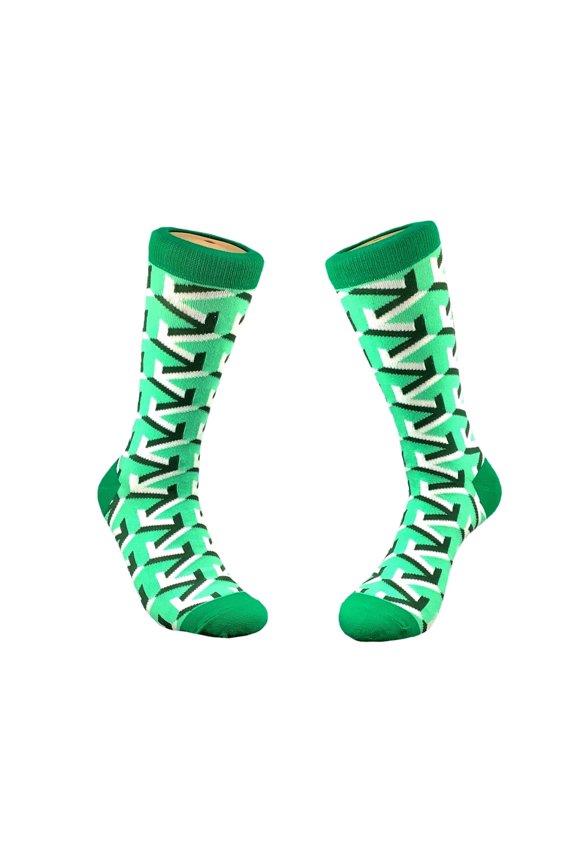 Classy Green Geometric Arrow Socks from the Sock Panda