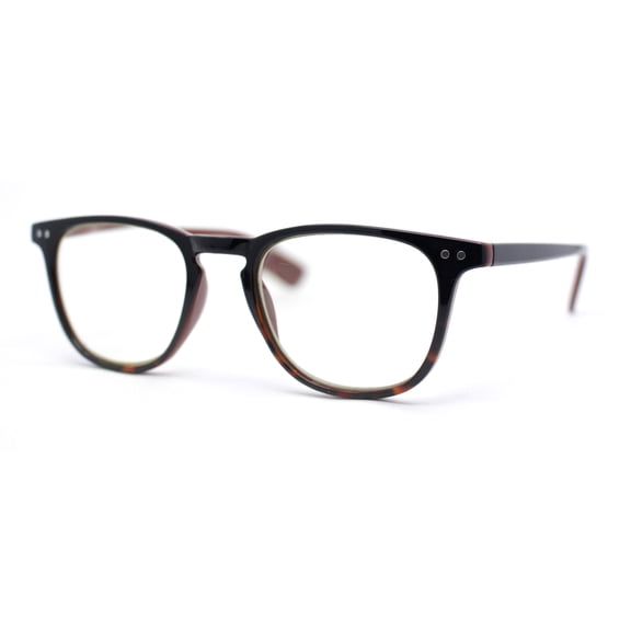 Classy Hipster Plastic Keyhole Horn Rim Photochromic Lens Reading Glasses Black Tortoise Burgundy +3.00
