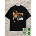 thumbnail image 1 of Classy Kickoff Tee for men 180G 100% Cotton black Basic Unisex Shirt Graphic Tee tshirts Casual Unisex Shirt Graphic tshirts Vintage Unisex Shirt Graphic tshirts, 1 of 7