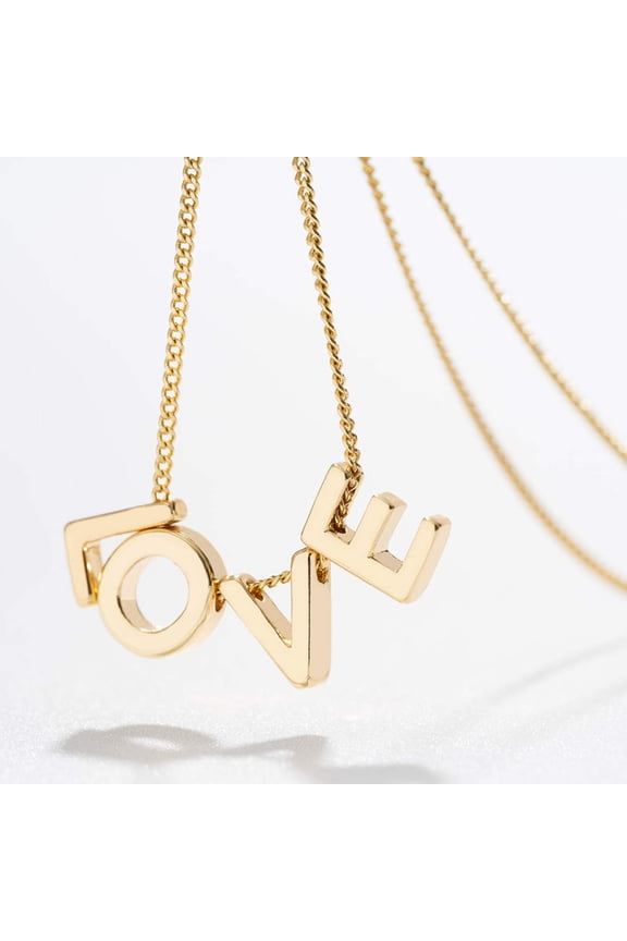 Classy L.O.V.E Gold Plated Necklace