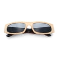 thumbnail image 1 of Classy Mod Narrow Rectangle Sport Plastic Dad Fashion Retro Sunglasses Beige - Black, 1 of 8