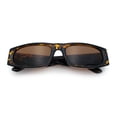 thumbnail image 1 of Classy Mod Narrow Rectangle Sport Plastic Dad Fashion Retro Sunglasses Tortoise - Brown, 1 of 8