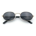 thumbnail image 1 of Classy Oval 90s Hip Hop Rapper Shade Metal Rim Retro Sunglasses Gold - Black, 1 of 8