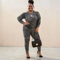 thumbnail image 1 of Classy Plus Size Cold Shoulder Jogger Set, 1 of 4