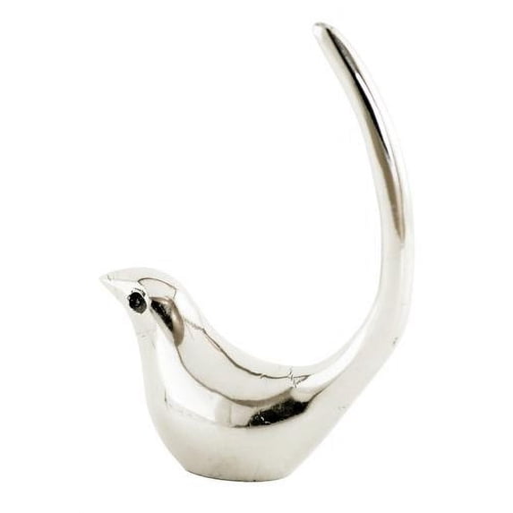 Vibhsa Mirror Bird Nature Jewelry Holders & Organizers, Aluminum, 0.40 lb, Silver, 1