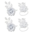 thumbnail image 1 of Classy R Us LLC VIBHSA Napkin Rings Set of 8 (White Rose), 1 of 3