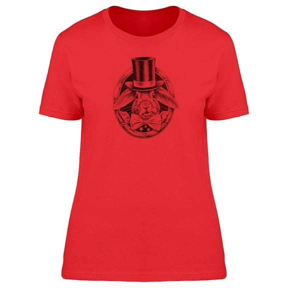 Classy Rabbit Grunge Sketch T-Shirt Women -Image by Shutterstock, Female XX-Large