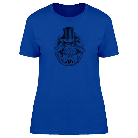 Classy Rabbit Grunge Sketch T-Shirt Women -Image by Shutterstock, Female x-Large