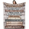 thumbnail image 1 of Classy Retirement Gifts for Women 2024, Retired Gifts for Women Coworker, Coworker Leaving Gifts Blanket 50"x60", Retirement Decorations for Women, Womens Goodbye Gifts, Going Away Gifts Idea, 1 of 5