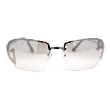 CG Eyewear Men's Narrow Wrap Rimless Rectangle Sunglasses – UV400 Gradient Lenses