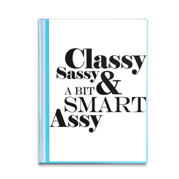 Classy Sassy & A Bit Smart Assy Quote Book Sheet Protectors Portfolio Binder Folder