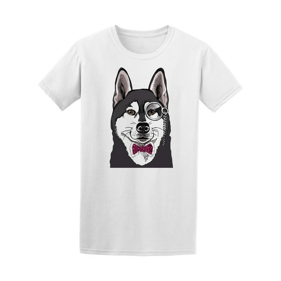 Classy Siberian Husky Sketch T-Shirt Men -Image by Shutterstock, Male Medium