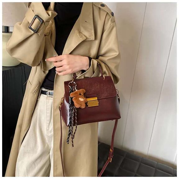 Classy Simple Design Woman's Tote - Trendy Vintage Carryall Bag for Casual Outings