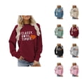 thumbnail image 1 of Classy Until Tipoff Jump Basketball Sweatshirt for Women Long Sleeve Crewneck Graphic Sweatshirts Pullover Tops, 1 of 5