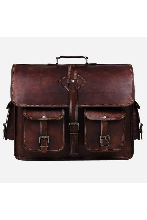 Classy Vintage Leather Handmade Laptop Messenger Bag Men's.