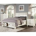 thumbnail image 1 of Classy White 3pc Bedroom Platform King Bed w Drawers Chest Nightstand Set Wooden Furniture Set, 1 of 7