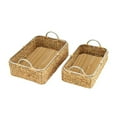 thumbnail image 1 of Classy Wicker Metal Glass Basket Set Of 2, 1 of 2