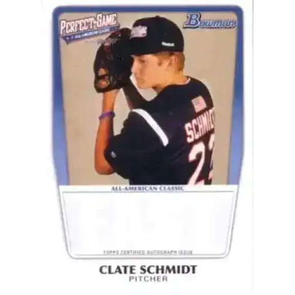 Clate Schmidt 2011 Perfect Game Topps Bowman Rookie Card (AFLAC)