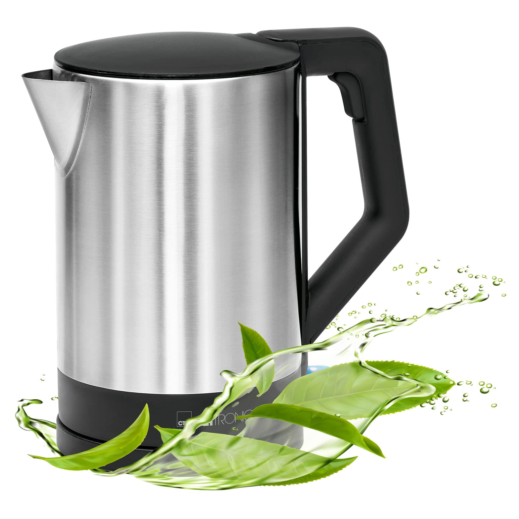 Clatronic WKS 3692 electric kettle 1.5 L 2200 W Black, Stainless steel