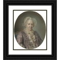 thumbnail image 1 of Claude Bornet 20x23 Black Ornate Framed Double Matted Museum Art Print Titled: An Elderly Lady in a Mauve Silk Dress (1767), 1 of 5